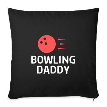 Bowling Dictons Bowling Bowler Skittles Cadeau - Housse de coussin décorative 45 x 45 cm - noir - Devant