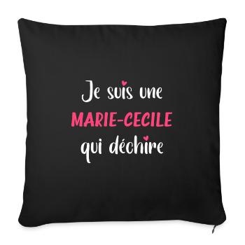 marie cécile - Housse de coussin décorative 45 x 45 cm - noir - Devant