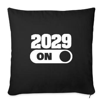 2029 - Sofa pillowcase 17,3'' x 17,3'' (45 x 45 cm) - black - Front