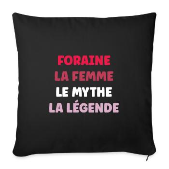 Forain foraine - Housse de coussin décorative 45 x 45 cm - noir - Devant