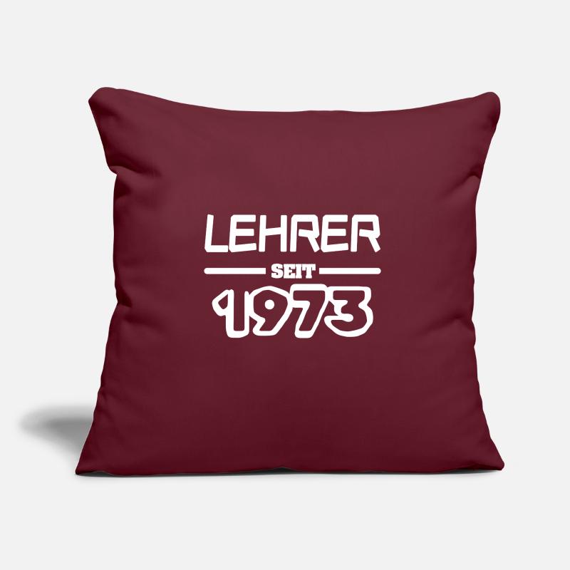 Enseignant 1973 Housse de coussin décorative 45 x 45 cm