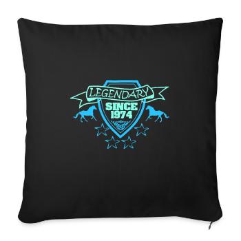 1974 - Housse de coussin décorative 45 x 45 cm - noir - Devant