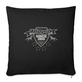 Cheval 1955 - Housse de coussin décorative 45 x 45 cm - noir - Devant
