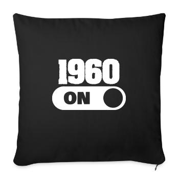 1960 - Sofa pillowcase 17,3'' x 17,3'' (45 x 45 cm) - black - Front