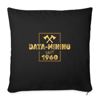 Exploitation minière 1960 - Housse de coussin décorative 45 x 45 cm - noir - Devant