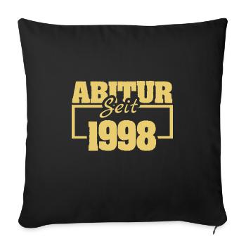 High school graduate 1998 - Sofa pillowcase 17,3'' x 17,3'' (45 x 45 cm) - black - Front