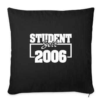Student 2006 - Sofa pillowcase 17,3'' x 17,3'' (45 x 45 cm) - black - Front