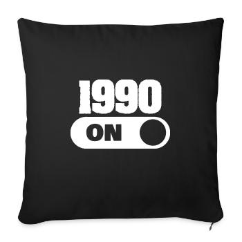 1990 - Sofa pillowcase 17,3'' x 17,3'' (45 x 45 cm) - black - Front
