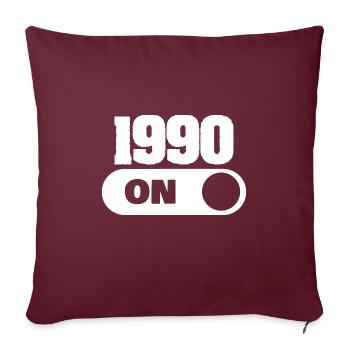 1990 - Sofa pillowcase 17,3'' x 17,3'' (45 x 45 cm) - burgundy - Front