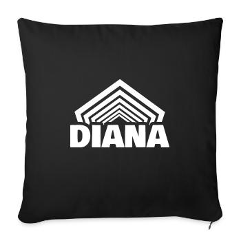 Diane - Housse de coussin décorative 45 x 45 cm - noir - Devant
