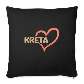Kreta - Sofakissenbezug 45 x 45 cm - Schwarz - Vorne