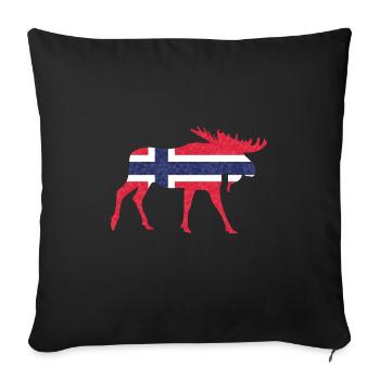 Norway Norwegian Scandinavia Norwegian flag - Sofa pillowcase 17,3'' x 17,3'' (45 x 45 cm) - black - Front