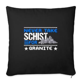Geologist Geology - Sofa pillowcase 17,3'' x 17,3'' (45 x 45 cm) - black - Front