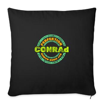 Perfekt Conrad - Sofakissenbezug 45 x 45 cm - Schwarz - Vorne