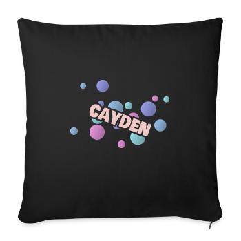 Geschenk Vorname Cayden - Sofakissenbezug 45 x 45 cm - Schwarz - Vorne