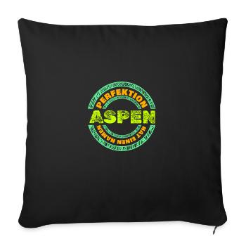 Perfektion für Aspen Aspen Perfekt - Sofakissenbezug 45 x 45 cm - Schwarz - Vorne
