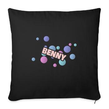 Gift for Benny Benny First Name - Sofa pillowcase 17,3'' x 17,3'' (45 x 45 cm) - black - Front