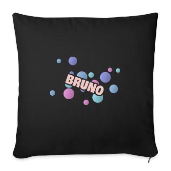 Gift for Bruno - Sofa pillowcase 17,3'' x 17,3'' (45 x 45 cm) - black - Front