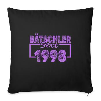Jahr 1998 - Sofakissenbezug 45 x 45 cm - Schwarz - Vorne