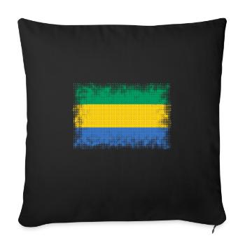 Gift for Gabon - Sofa pillowcase 17,3'' x 17,3'' (45 x 45 cm) - black - Front