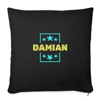 Damian : Damian - Housse de coussin décorative 45 x 45 cm - noir - Devant