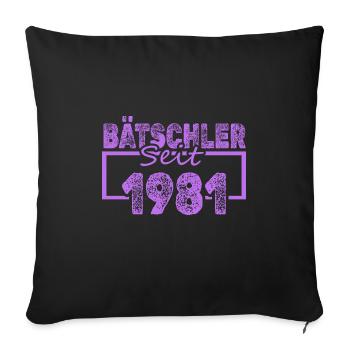 Jungeselle 1981 - Sofakissenbezug 45 x 45 cm - Schwarz - Vorne