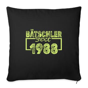 Alleinstehend 1988 - Sofakissenbezug 45 x 45 cm - Schwarz - Vorne