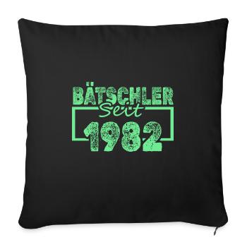 Saying 1982 - Sofa pillowcase 17,3'' x 17,3'' (45 x 45 cm) - black - Front