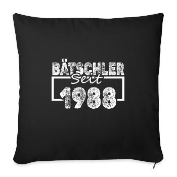 Dicton 1988 - Housse de coussin décorative 45 x 45 cm - noir - Devant