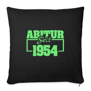 High school graduate 1954 - Sofa pillowcase 17,3'' x 17,3'' (45 x 45 cm) - black - Front