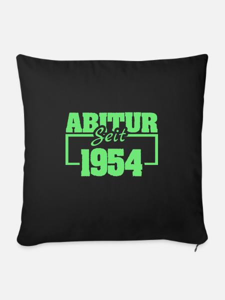Abiturient 1954 - Sofakissenbezug 45 x 45 cm - Schwarz
