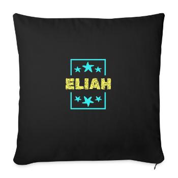Elijah as Elijah - Sofa pillowcase 17,3'' x 17,3'' (45 x 45 cm) - black - Front