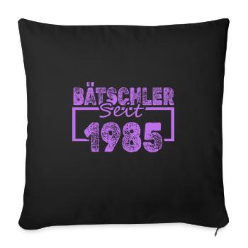 Saying 1985 - Sofa pillowcase 17,3'' x 17,3'' (45 x 45 cm) - black - Front