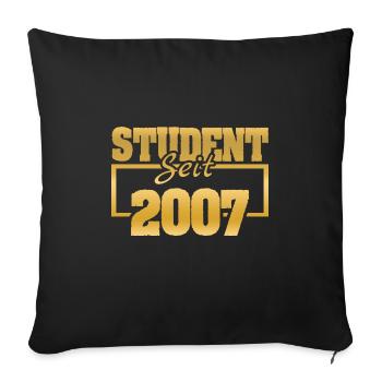 Student 2007 - Sofakissenbezug 45 x 45 cm - Schwarz - Vorne