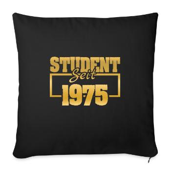 depuis 1975 - Housse de coussin décorative 45 x 45 cm - noir - Devant