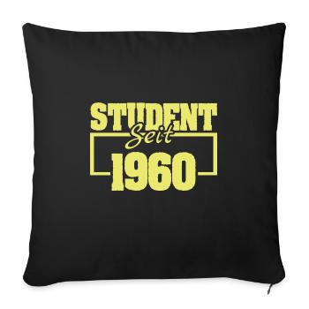 1960 1960 - Sofa pillowcase 17,3'' x 17,3'' (45 x 45 cm) - black - Front