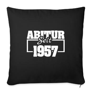 Graduating class of 1957 - Sofa pillowcase 17,3'' x 17,3'' (45 x 45 cm) - black - Front