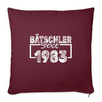 Single 1983 - Sofa pillowcase 17,3'' x 17,3'' (45 x 45 cm) - burgundy - Front