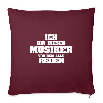 Musicien - Housse de coussin décorative 45 x 45 cm - bordeaux - Devant