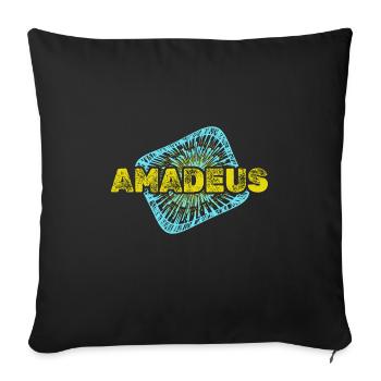 Leisure time Amadeus - Sofa pillowcase 17,3'' x 17,3'' (45 x 45 cm) - black - Front