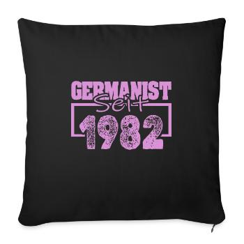 Born in 1982 - Sofa pillowcase 17,3'' x 17,3'' (45 x 45 cm) - black - Front