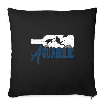 Taucher Tauchen Design Schnorcheln - Sofakissenbezug 45 x 45 cm - Schwarz - Vorne