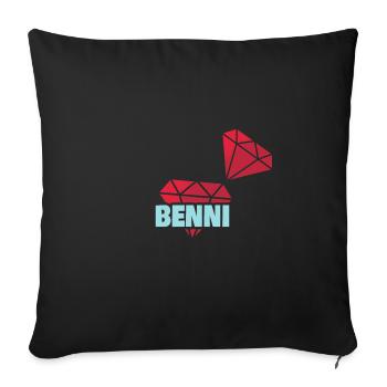 Edel Benni - Sofa pillowcase 17,3'' x 17,3'' (45 x 45 cm) - black - Front