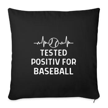 Baseball Spieler Baseball Sprüche Geschenk - Sofakissenbezug 45 x 45 cm - Schwarz - Vorne