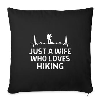 Klettern Kletterer Hiking Sprüche Geschenk - Sofakissenbezug 45 x 45 cm - Schwarz - Vorne