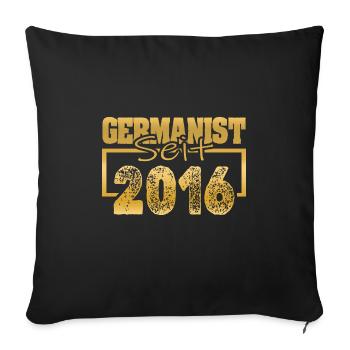 2016 - Sofa pillowcase 17,3'' x 17,3'' (45 x 45 cm) - black - Front