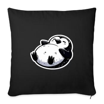 Fat Penguin Funny Penguin Gift - Sofa pillowcase 17,3'' x 17,3'' (45 x 45 cm) - black - Front