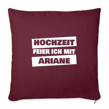 Ariane as a bachelor party - Sofa pillowcase 17,3'' x 17,3'' (45 x 45 cm) - burgundy - Front