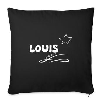 Cadeau Louis - Housse de coussin décorative 45 x 45 cm - noir - Devant