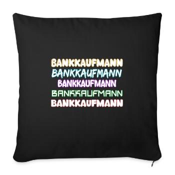 Cadeau pour banquier - Housse de coussin décorative 45 x 45 cm - noir - Devant